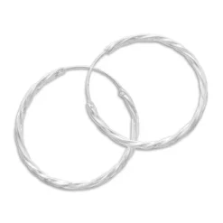 Creolen|Silber Creolen|Elfen Schmuck Gedrehte Creolen 30 x 2 mm 925 Silber