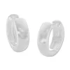 Klapp-creolen|Klapp-creolen|Elfen Schmuck Gewölbte Creolen mattiert 16 x 4,5 mm 925 Silber