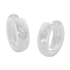 Klapp-creolen|Klapp-creolen|Elfen Schmuck Gewölbte Creolen mattiert 16 x 4,5 mm 925 Silber