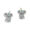 Ohrstecker|Silber Ohrstecker|Elfen Schmuck Glitzernde Ohrstecker Koala mit Horn 925 Silber