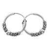 Creolen|Creolen|Elfen Schmuck Gothic Creolen 15 mm mit Kugeln 925 Silber