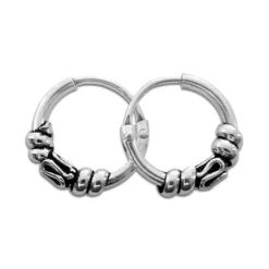 Creolen|Creolen|Elfen Schmuck Gothic Creolen 925 Silber 10 mm