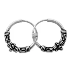 Creolen|Creolen|Elfen Schmuck Gothiccreolen 925 Silber 14 x 2,5 mm