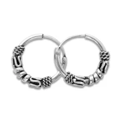 Creolen|Creolen|Elfen Schmuck Gothicschmuck Creolen 925 Silber 12 mm