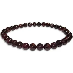 Damenarmbänder|Kugelarmbänder|Elfen Schmuck Granat Kugel Armband 6 mm 19,5 cm