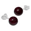 Ohrstecker|Edelstein Ohrringe|Elfen Schmuck Granat Ohrstecker 8 mm 925 Silber