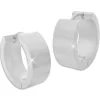 Klapp-creolen|Klapp-Creolen|Elfen Schmuck Große breite Edelstahl Creolen glänzend 20 x 7 mm
