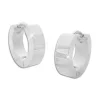 Klapp-creolen|Klapp-Creolen|Elfen Schmuck Herren Klapp-Creolen Edelstahl silber glänzend 13 x 5,5 mm