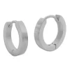 Klapp-creolen|Klapp-Creolen|Elfen Schmuck Herrenohrringe Edelstahl Creolen 16 x 3 mm matt