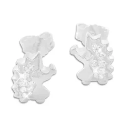 Ohrstecker|Ohrstecker|Elfen Schmuck Igel Ohrringe mit Zirkonia 925 Silber