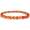 Damenarmbänder|Kugelarmbänder|Elfen Schmuck Karneol Kugel Armband hell orange rot 6 mm 19 cm