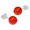 Ohrstecker|Edelstein Ohrringe|Elfen Schmuck Karneol Ohrstecker 8 mm 925 Silber