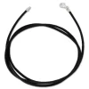 Kinderketten|Damenketten|Elfen Schmuck Kautschukband 2 mm schwarz 40 cm mit 925 Silber Verschluss
