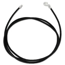 Damenketten|Elfen Schmuck Kautschukband 2 mm schwarz 45 cm mit 925 Silber Verschluss