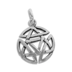 Anhänger Für Herren|Anhänger Für Damen|Elfen Schmuck Keltischer Knoten Anhänger rund 925 Silber