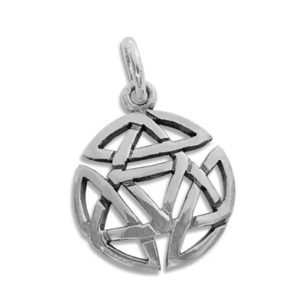 Anhänger Für Herren|Anhänger Für Damen|Elfen Schmuck Keltischer Knoten Anhänger rund 925 Silber