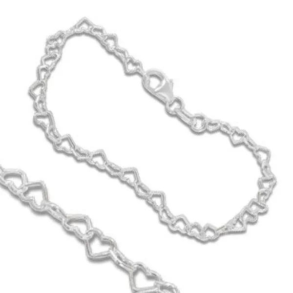 Kinderarmbänder|Weitere Armbänder|Elfen Schmuck Kinderarmband Herzen 925 Silber 3,1 mm 14 cm