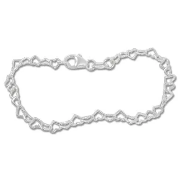 Kinderarmbänder|Weitere Armbänder|Elfen Schmuck Kinderarmband Herzen 925 Silber 3,1 mm 14 cm
