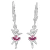 Ohrhänger|Silber Ohrhänger|Elfen Schmuck Kinder Ohrringe Ballerina lackiert 925 Silber