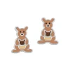 Ohrstecker|Silber Ohrstecker|Elfen Schmuck Kinderohrringe Känguru Ohrstecker mit Baby 925 Silber