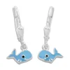 Ohrhänger|Silber Ohrhänger|Elfen Schmuck Kinder Ohrringe mit blauen Walen 925 Silber