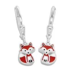 Ohrhänger|Silber Ohrhänger|Elfen Schmuck Kinder Ohrringe mit Füchsen 925 Silber