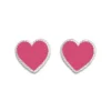 Ohrstecker|Silber Ohrstecker|Elfen Schmuck Kinder Ohrringe pinke Herz Ohrstecker 925 Silber