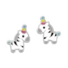 Ohrstecker|Silber Ohrstecker|Elfen Schmuck Kinder Ohrstecker Party Zebra 925 Silber