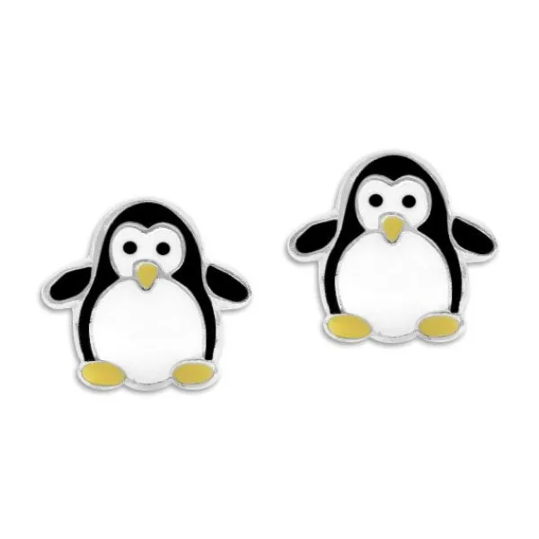 Ohrstecker|Silber Ohrstecker|Elfen Schmuck Kinder Ohrstecker Pinguin 925 Silber