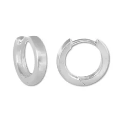 Klapp-creolen|Klapp-creolen|Elfen Schmuck Kleine Klapp-Creolen 12 x 2,5 mm mattiert 925 Silber