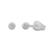 Ohrstecker|Ohrstecker|Elfen Schmuck Kleine Kugel Ohrstecker Edelstahl glänzend 3 mm