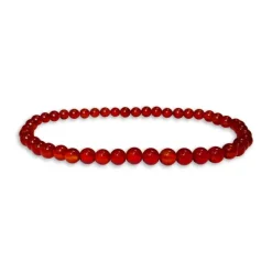 Damenarmbänder|Kugelarmbänder|Elfen Schmuck Kleines Kugel-Armband Karneol 4 mm 19 cm