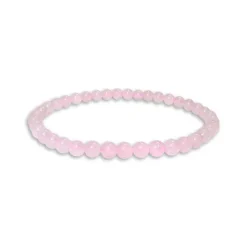 Damenarmbänder|Kugelarmbänder|Elfen Schmuck Kleines Kugel-Armband Rosenquarz 4 mm 18 cm
