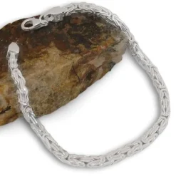 Herrenarmbänder|Damenarmbänder|Elfen Schmuck Königsketten Armband 925 Silber 3 mm 21 cm