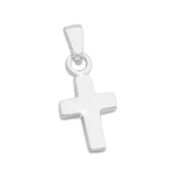 Anhänger Für Kinder|Anhänger Für Damen|Elfen Schmuck Kreuz Anhänger massiv und glänzend 925 Silber