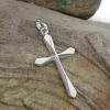 Anhänger Für Damen|Silber Anhänger|Elfen Schmuck Kreuz Anhänger 925 Silber