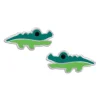 Ohrstecker|Silber Ohrstecker|Elfen Schmuck Krokodil Ohrstecker grün 925 Silber