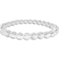 Herrenarmbänder|Kugelarmbänder|Elfen Schmuck Kugelarmband Bergkristall 8 mm 21 cm