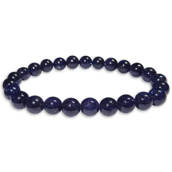 Damenarmbänder|Kugelarmbänder|Elfen Schmuck Kugelarmband Blaufluss 8 mm 19 cm