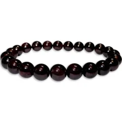 Damenarmbänder|Kugelarmbänder|Elfen Schmuck Kugelarmband Granat 8 mm 19 cm