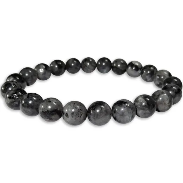 Herrenarmbänder|Damenarmbänder|Elfen Schmuck Kugelarmband Larvikit 8 mm 19 cm