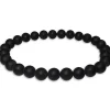 Herrenarmbänder|Kugelarmbänder|Elfen Schmuck Kugelarmband Onyx matt 8 mm 21 cm
