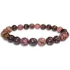 Damenarmbänder|Kugelarmbänder|Elfen Schmuck Kugelarmband Rhodonit dunkel 8 mm 19,5 cm