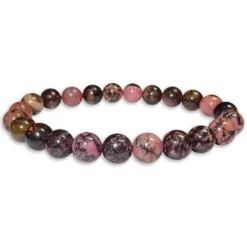 Damenarmbänder|Kugelarmbänder|Elfen Schmuck Kugelarmband Rhodonit dunkel 8 mm 19,5 cm