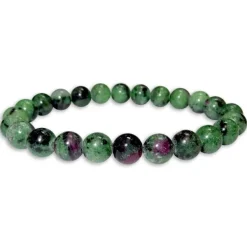 Damenarmbänder|Kugelarmbänder|Elfen Schmuck Kugelarmband Rubin Zoisit 8 mm 19,5 cm