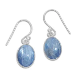 Ohrhänger|Edelstein Ohrringe|Elfen Schmuck Kyanit Ohrringe Ohrhänger oval 27 x 11 mm 925 Silber