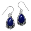 Ohrhänger|Edelstein Ohrringe|Elfen Schmuck Lapislazuli Ohrringe Tropfen filigran 925 Silber