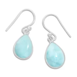 Ohrhänger|Edelstein Ohrringe|Elfen Schmuck Larimar Ohrringe Tropfen 925 Silber