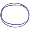 Kinderketten|Elfen Schmuck Lederband flieder lila 38 cm mit 925 Silber Verschluss