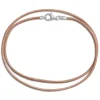 Kinderketten|Elfen Schmuck Lederband natur 38 cm mit 925 Silber Verschluss